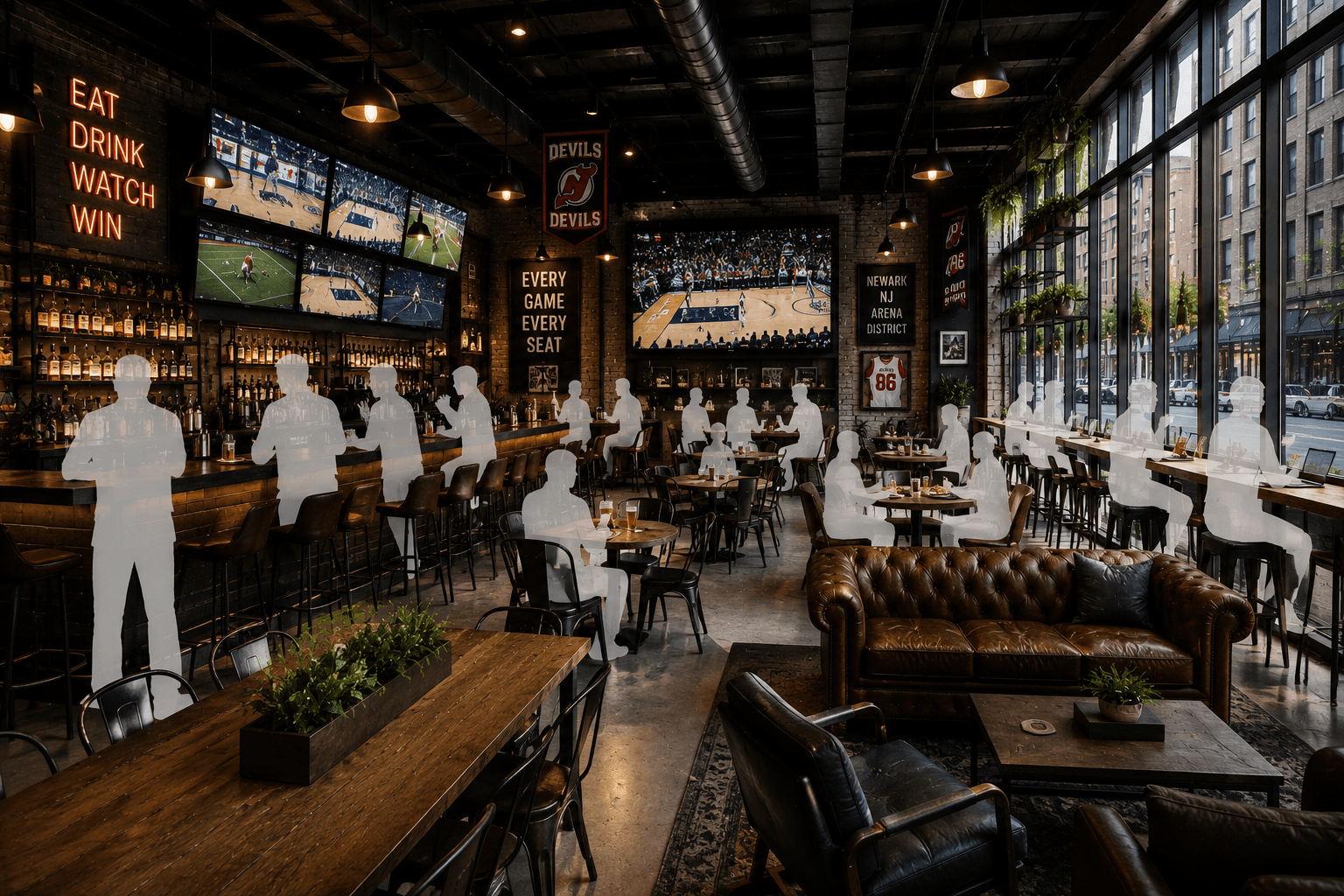 Sports Bar + Event Lounge scenario preview