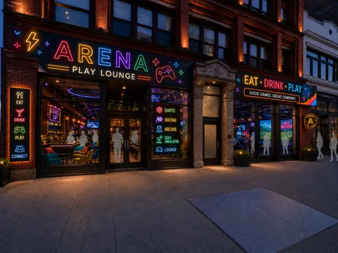 Play lounge / front storefront